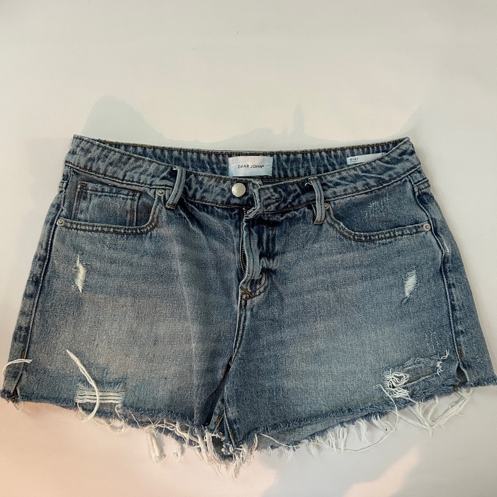 Dear John Blue Jean Shorts Distressed Cut-Offs Gigi Short